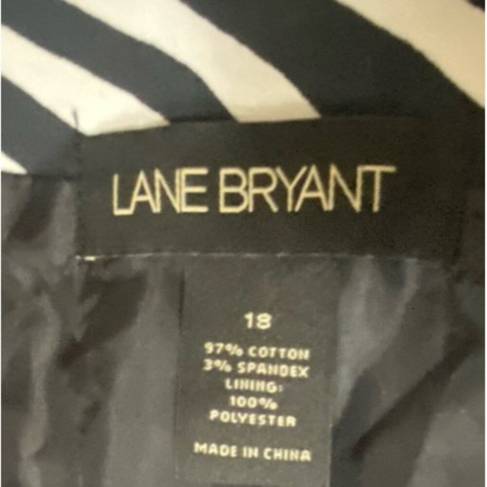 Lane Bryant Size 18 Jacket Zebra Pattern Coat 3/4 Sleeve Double Breasted - Picture 8 of 13